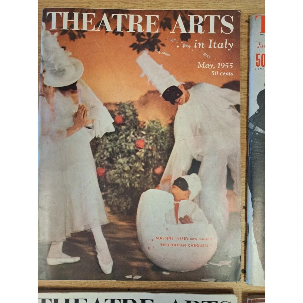 Vintage Old Display THEATRE ARTS MAGAZINE MONTHLY 1951/52 Lot Of 4.   A9.12
